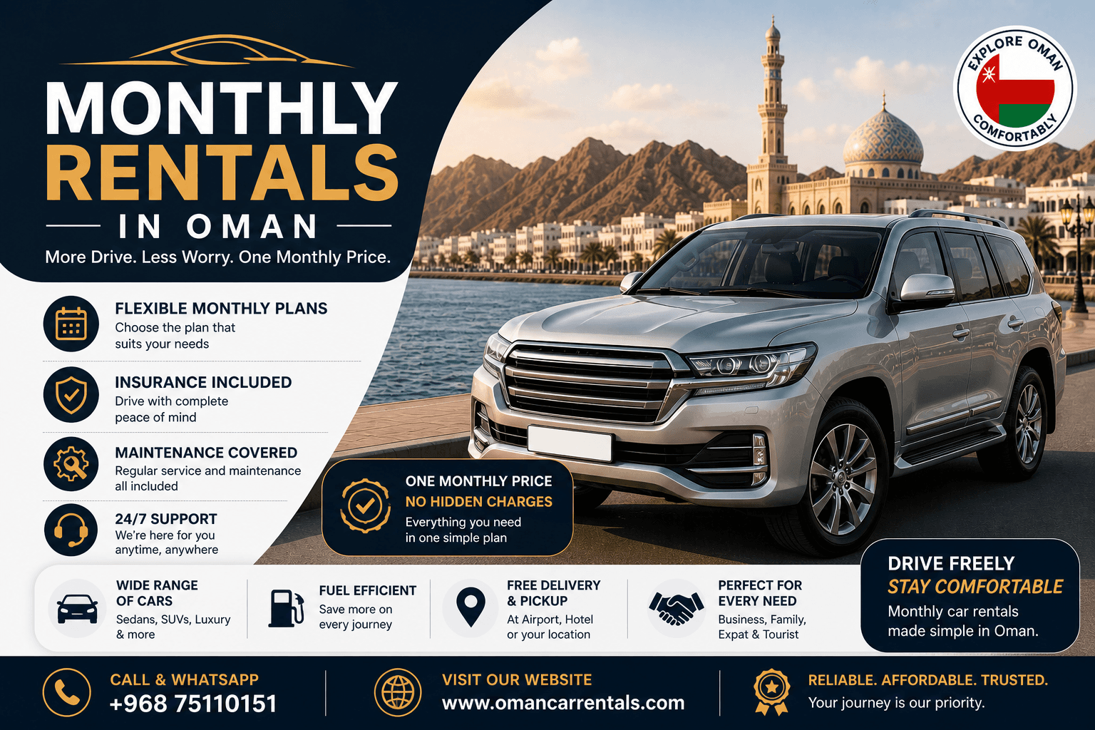 Monthly Car Rental in Oman