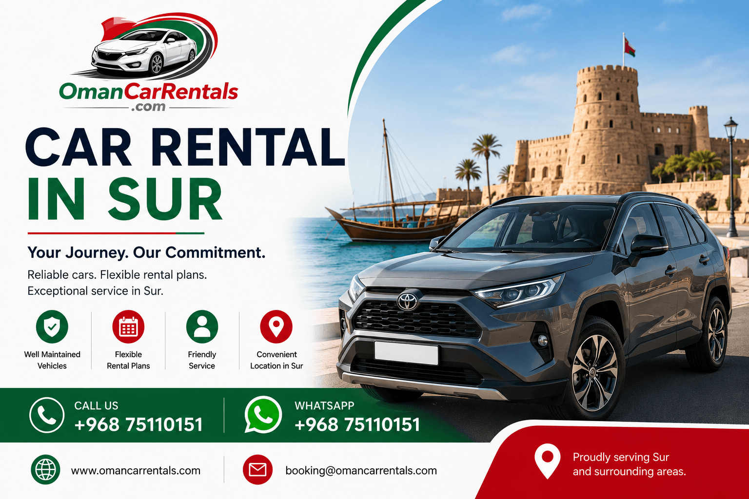 Car Rental in Sur